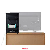 【軒先渡し】朝日木材加工 テレビ・デスク裏ちょい足しボックス 幅390×奥行110×高さ590mm ブラウン AS-6040CB-DB 1台（直送品）