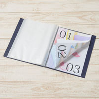 プラス スーパーエコノミークリアーファイル A4タテ 40ポケット ネイビー 紺 固定式 FC-124EL 88431（わけあり品）