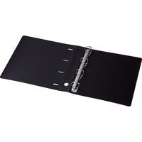 アスクル　リングファイル　A4タテ　D型4穴　背幅41mm　クリアブラック　黒　ユーロスタイル  オリジナル（わけあり品）