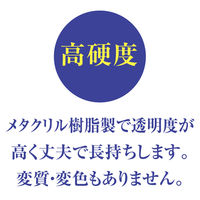共栄プラスチック メタクリル両切直線定規 50cm 両面目盛り付 A-3051 1セット（2本）