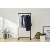 アイリスオーヤマ パイプハンガー シングルタイプ ブラック PE-E180R 1台