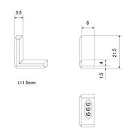 スリーナイン島野 かどっこ グレー (4個入) 8690 1セット(5袋)（直送品）