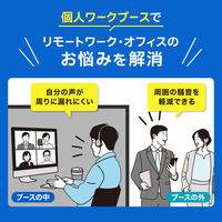 セミクローズ型 ワークブース 幅1000×奥行1176.5×高さ1824mm グレー SPT-PB007GY 1台（直送品）