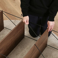 不二貿易 EZBO ワイヤーラック ６段 幅620×奥行310×高さ1700mm ミディアムブラウン 77547 1台（直送品）