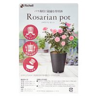 リッチェル バラ鉢 ロザリアンポット 30型 ブラック 270936 1個（直送品）