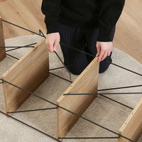 不二貿易 EZBO ワイヤーラック ６段 幅420×奥行310×高さ1700mm オークナチュラル 77566 1台（直送品）