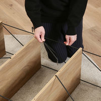 不二貿易 EZBO ワイヤーラック ６段 幅620×奥行310×高さ1700mm オークナチュラル 77567 1台（直送品）