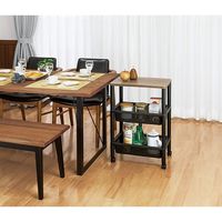 不動技研 ウッドスタイルワゴン BK F49001 1個