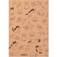 デザインフィル ノート A5 5mm方眼 ねこチラシ柄 91802551 1冊