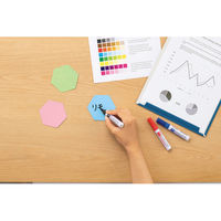 ライオン事務器 六角マグネットシート 単色パック 10枚入 MS-610 ピンク 28360 1パック（直送品）