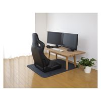 サンコー ゲーミングチェアマット ずれない 滑り止め 洗える デスク ダークグレー 90×120cm 1枚 KX-40 日本製