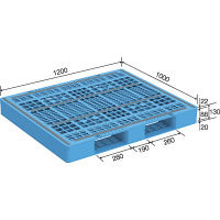 三甲 パレットD2-1012ライトブルー 81360901BL510 1セット（2個入）（直送品）
