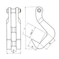 三木ネツレン ネツレン FーDLーO型広口用吊フック 1TON 100MM F-DL-O-1TON 1個（直送品）