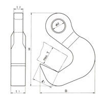 三木ネツレン ネツレン C型大型吊フック 10TON 150MM C-10TON-150 1台（直送品）