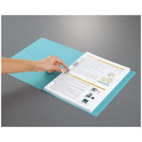 コクヨ フラットファイルNEOS（ネオス）　厚とじ A4タテ 25mmとじ 2穴　ターコイズブルー（青）  30冊　フ-NEW10B