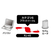 サンワサプライ 自動巻取りLANケーブル KB-MK18BK 1個