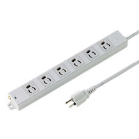 延長コード 電源タップ 10m 3P（ピン） 6個口 マグネット ライトグレー TAP-K6-10 サンワサプライ 1個（直送品）