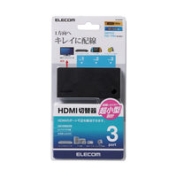 エレコム HDMI切替器/3入力1出力/ケーブルなしモデル/ブラック DH-SWL3BK 1個