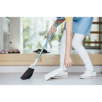 山崎産業 2989.jp+ マンションブルーム(アレン) チリトリ付ほうき ほうきちりとりセット 箒ちりとり 玄関ほうき 2セット