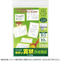 ササガワ 手作り賞状作成用紙 白 B5判 10-1959 1セット(1袋(10枚入)×5)