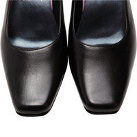 BMZ BMZパンプス スクエア ブラック 25.0 212-16001 1足　ナースシューズ（直送品）