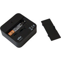 BRAUN（ブラウン）BNC008 ブラック 置き時計 [電波 アラーム] 57.5×57.5×20mm NI09-BNC008BK 1個（直送品）