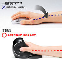 サンワサプライ ワイヤレスブルーLEDエルゴマウス MA-ERGW13 1個（直送品）