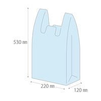 マルアイ 大人の紙おむつ用消臭袋 レジ袋型 縦530×横220mm 1箱（30枚入）