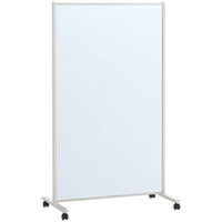 プラス 布張り＆ホワイトボードスクリーン 掲示板 キャスター脚 ネイビー 幅912×高さ1534mm 1台