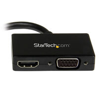 mDP - VGA/ HDMI変換アダプタ　ブラック　MDP2HDVGA　1個　StarTech.com