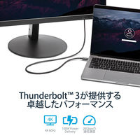 Startech.com Thunderbolt 3ケーブル 1m 4K USB-C TBLT3MM1M 1個