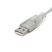 USB 2.0クリアケーブル　3m　A - B　オス/オス　USBFAB10T　1個　StarTech.com（直送品）