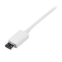 Startech.com 2m ホワイト micro USB2.0ケーブル オス/オス USBPAUB2MW 1個
