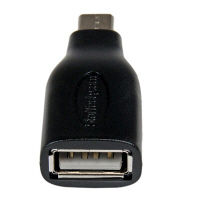 micro-B-USB A OTGホスト変換アダプタ　UUSBOTGADAP　1個　StarTech.com（直送品）