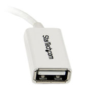Startech.com 12cm Micro USB OTG変換アダプタ ホワイト マイク UUSBOTGW 1個