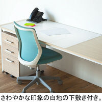 デザイン下敷き付デスクマット　中（1190×690mm）ホワイト無地　マット厚1.0mm　森松