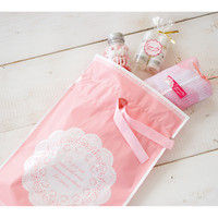 ヘッズ レースリボン付PEギフトバッグ-SS LA-RBSS 1セット（100枚：20枚×5パック）（直送品）