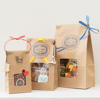 ヘッズ 無地窓付角底袋/ワイヤー付-7 M-7WP 1セット（100枚：50枚×2パック）（直送品）