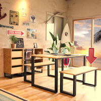 充英アート ウエストコーストインテリアシリーズ ベンチ 幅960×奥行360×高さ4210mm WCI-BG960 1台（直送品）