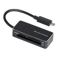 ナカバヤシ Type-C USB3.1マルチカードリーダー ブラック CRW-C33M66BK 1個（直送品）