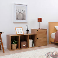 アイリスオーヤマ カラーボックス(モジュールボックス) 幅36.6×奥行29×高さ73.2cm 3段 収納棚 可動棚 ナチュラル MDB-3K １台