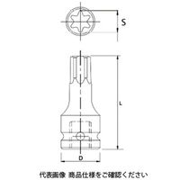 JTC 9.5mmインパクト用スターソケット T40 JTC345240 1個（直送品）