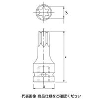 JTC 12.7mmインパクトロングスターソケット T50 JTC447850 1個（直送品）