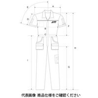 JTC 半袖ツナギ Lサイズ JTCD04L 1個（直送品）