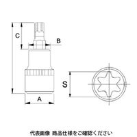 JTC 差込9.5mmスタービットソケットT30 JTC34930 1個（直送品）