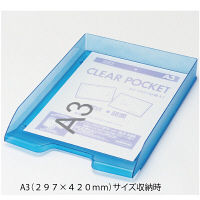 セキセイ A3デスクトレー タテ ブルー SSS-1480-10 1箱（5個入）