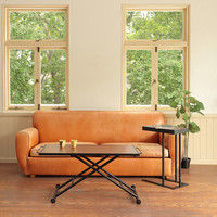 【車上渡し】 関家具 TOCOM KITE 昇降式テーブル 幅1240×奥行550×高さ700mm ダークブラウン RLT-4520 1台（直送品）