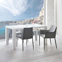 【車上渡し】 関家具 TOCOM BIANCO ダイニングテーブル 鏡面 ホワイト 幅1400×奥行800×高さ730mm 1台（直送品）