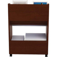 VALUTEC PLシリーズ マガジンラック60 キャスター付 幅600×奥行345×高さ850mm ダークブラウン PLD-61 1台（直送品）