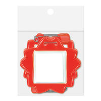 共栄プラスチック 桜型名札 赤 10枚 C-7-10-R